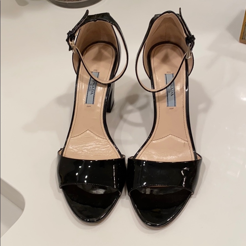Prada patent leather sandal
